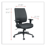 Alera® Alera Wrigley Series High Performance Mid-Back Synchro-Tilt Task Chair, Supports 275 lb, 17.91" to 21.88" Seat Height, Black (ALEHPS4201)