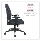 Alera® Alera Wrigley Series High Performance Mid-Back Synchro-Tilt Task Chair, Supports 275 lb, 17.91" to 21.88" Seat Height, Black (ALEHPS4201) Each