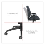 Alera® Alera Wrigley Series High Performance Mid-Back Synchro-Tilt Task Chair, Supports 275 lb, 17.91" to 21.88" Seat Height, Black (ALEHPS4201) Each