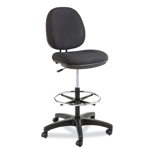 Alera® Alera Interval Series Swivel Task Stool, Supports Up to 275 lb, 23.93" to 34.53" Seat Height, Black Fabric (ALEIN4611)