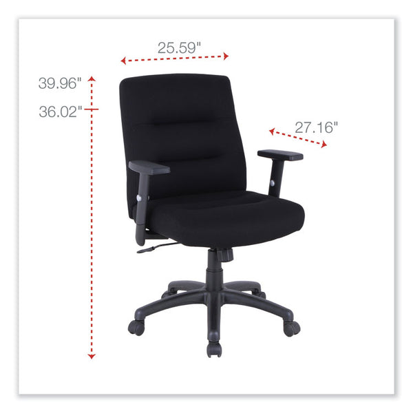 Alera® Alera Kesson Series Petite Office Chair, Supports Up to 300 lb, 17.71" to 21.65" Seat Height, Black (ALEKS4010)