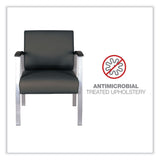 Alera® Alera metaLounge Series Mid-Back Guest Chair, 24.6" x 26.96" x 33.46", Black Seat, Black Back, Silver Base (ALEML2319)