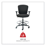 Alera® Alera Mota Series Big and Tall Stool, Supports Up to 450 lb, 28.74" to 32.67" Seat Height, Black (ALEMT4610)