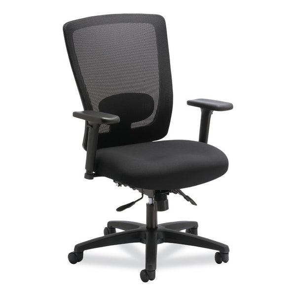Alera® Alera Envy Series Mesh Mid-Back Multifunction Chair, Supports Up to 250 lb, 17" to 21.5" Seat Height, Black (ALENV42M14)