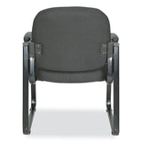 Alera® Alera Genaro Series Fabric Half-Back Sled Base Guest Chair, 25" x 24.80" x 33.66", Black Seat, Black Back, Black Base (ALERL43C11)