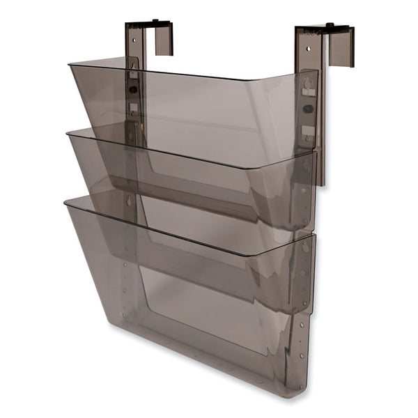 deflecto® DocuPocket Three-Pocket File Partition Set, 3 Sections, Letter Size, 13" x 7" x 20", Smoke, 3/Set (DEF73502RT) Set of 3