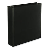 Universal® Slant D-Ring View Binder, 3 Rings, 2" Capacity, 11 x 8.5, Black, 6/Carton (UNV20745PK)