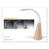 Bostitch® Office Flexible Wood Grain Desk Lamp, 20.47" High, Wood Grain (BOSVLED1701W) Each