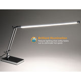 Modern LED Clamp Desk Lamp, 15.7" High, Silver (BOSVLED530) Each