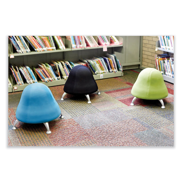 Safco® Runtz Ball Chair, Backless, Supports Up to 250 lb, Baby Blue Vinyl Seat, Silver Base, Ships in 1-3 Business Days (SAF4756BUV) Each