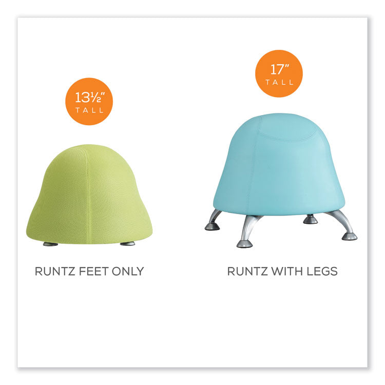 Safco® Runtz Ball Chair, Backless, Supports Up to 250 lb, Blue Fabric Seat, Silver Base, Ships in 1-3 Business Days (SAF4755BU) Each