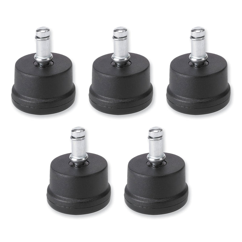 Safco® Task Master Nylon Glides, Grip Ring Stem, 2" x 1.38" Glide, Black, 5/Set (SAF5138) Each