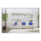 Safco® Vy Counter Height Chair, Supports Up to 350 lb, 25" Seat Height, Blue Seat, Blue Back, Silver Base (SAF4296BU) Each