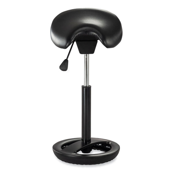 Safco® Twixt Extended-Height Saddle Seat Stool, Backless, Supports 300lb, 22.9" to 32.7" High Black Seat, Ships in 1-3 Business Days (SAF3006BV) Each