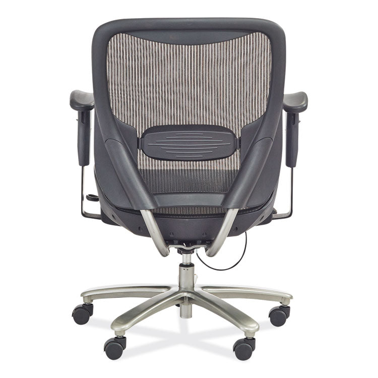 Safco® Lineage Big & Tall All-Mesh Task Chair, Supports 400lb, 19.5" - 23.25" High Black Seat,Chrome Base,Ships in 1-3 Business Days (SAF3505BL) Each