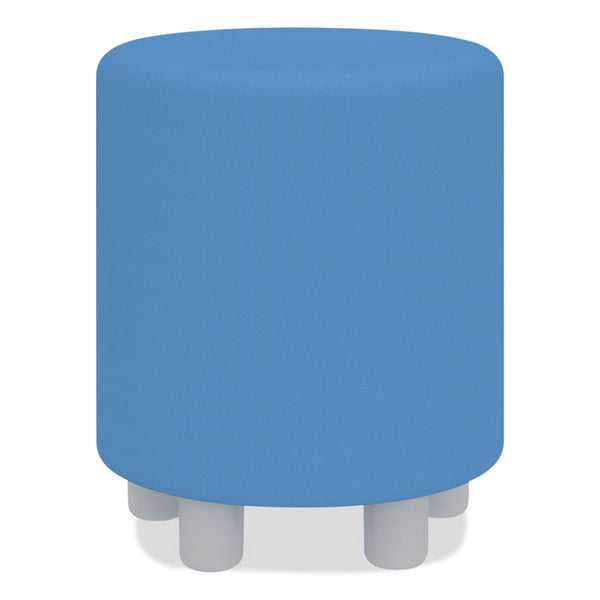 Safco® Learn Cylinder Vinyl Ottoman, 15" dia x 18"h, Baby Blue, Ships in 1-3 Business Days (SAF8122BUV)