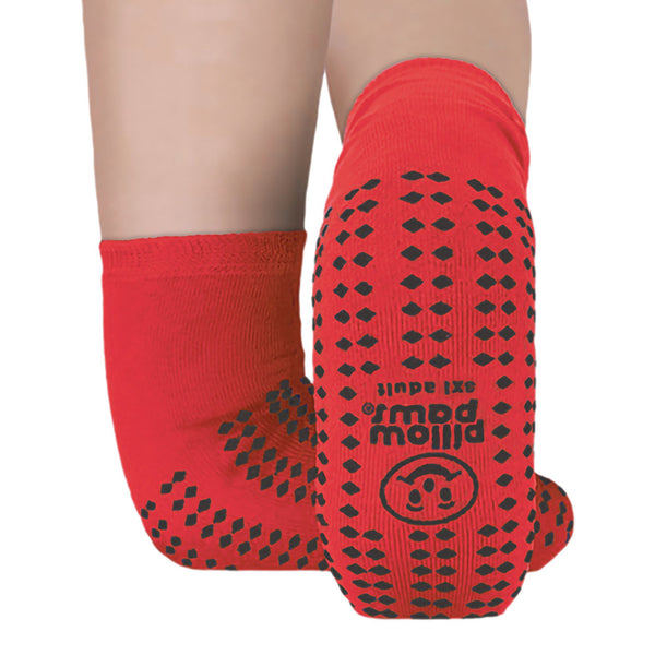 Pillow Paws® Risk Alert® Terries™ Slipper Socks Unisex Adult 3X-Large / X-Wide All Around Tread Single Patient Use Red (880676_PR) 1/PR