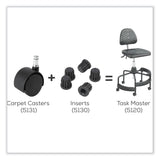 Safco® Task Master Tubular Base Inserts, Black, 5/Set (SAF5130) Each