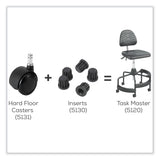 Safco® Task Master Tubular Base Inserts, Black, 5/Set (SAF5130) Each