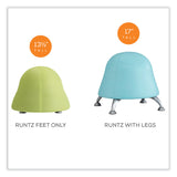 Safco® Runtz Ball Chair, Backless, Supports Up to 250 lb, Baby Blue Vinyl Seat, Silver Base, Ships in 1-3 Business Days (SAF4756BUV) Each
