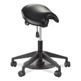 Safco® Saddle Seat Lab Stool, Backless, Supports Up to 250 lb, 21.25"-26.25" High Black Seat, Black Base, Ships in 1-3 Business Days (SAF3438BL) Each