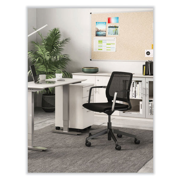 Safco® Medina Extended-Height Chair, Supports Up to 275 lb, 23" to 33" High  Black Seat,  Black Back/Base,Ships in 1-3 Business Days (SAF6827BL) Each