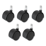 Safco® Task Master Carpet Casters, 2" Wheel, Black, 5/Set, Ships in 1-3 Business Days (SAF5131) Each