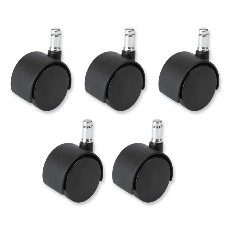 Safco® Task Master Carpet Casters, 2" Wheel, Black, 5/Set, Ships in 1-3 Business Days (SAF5131) Each