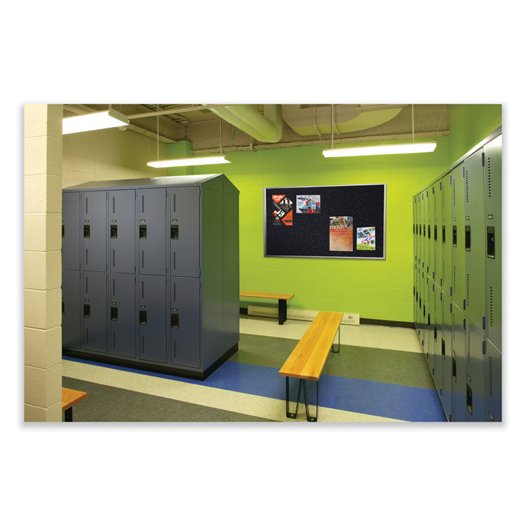 Ghent Aluminum-Frame Recycled Rubber Bulletin Boards, 36 x 24, Confetti Surface, Satin Aluminum Frame, Ships in 7-10 Business Days (GHEATR23CF) Each