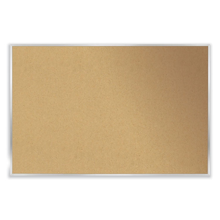 Ghent Aluminum-Frame Natural Corkboard, 96.5 x 48.5, Tan Surface, Satin Aluminum Frame, Ships in 7-10 Business Days (GHEAK48) Each