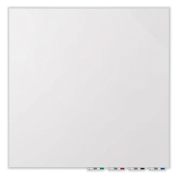 Ghent Aria Low Profile Magnetic Glass Whiteboard, 60 x 36, White Surface, Ships in 7-10 Business Days (GHEARIASM35WH)