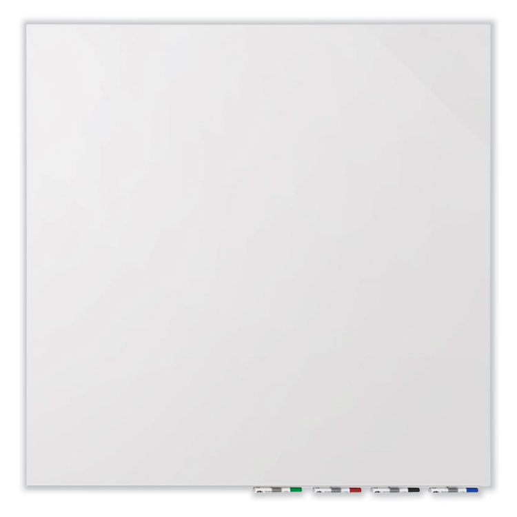 Ghent Aria Low Profile Magnetic Glass Whiteboard, 60 x 36, White Surface, Ships in 7-10 Business Days (GHEARIASM35WH) Each