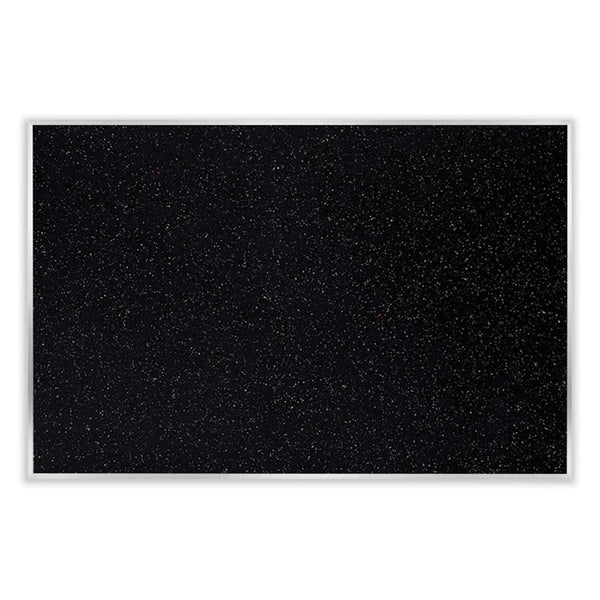 Ghent Satin Aluminum-Frame Recycled Rubber Bulletin Boards, 96.5 x 48.5, Confetti Surface, Ships in 7-10 Business Days (GHEATR48CF)