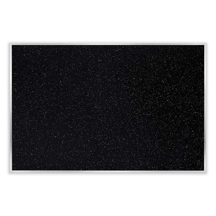 Ghent Satin Aluminum-Frame Recycled Rubber Bulletin Boards, 96.5 x 48.5, Confetti Surface, Ships in 7-10 Business Days (GHEATR48CF) Each