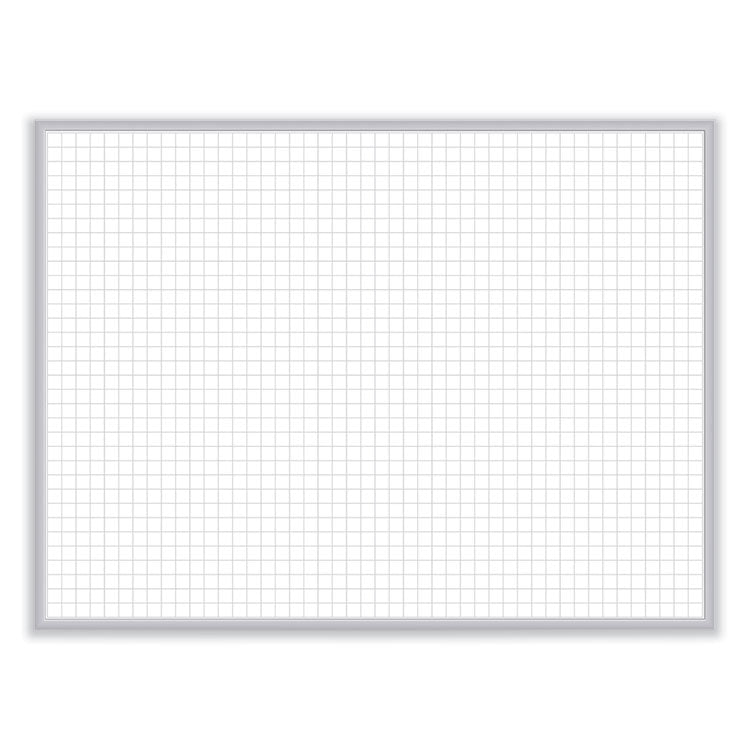 Ghent 1 x 1 Grid Magnetic Whiteboard, 36 x 24, White/Gray Surface, Satin Aluminum Frame, Ships in 7-10 Business Days (GHEGRPM321G23) Each