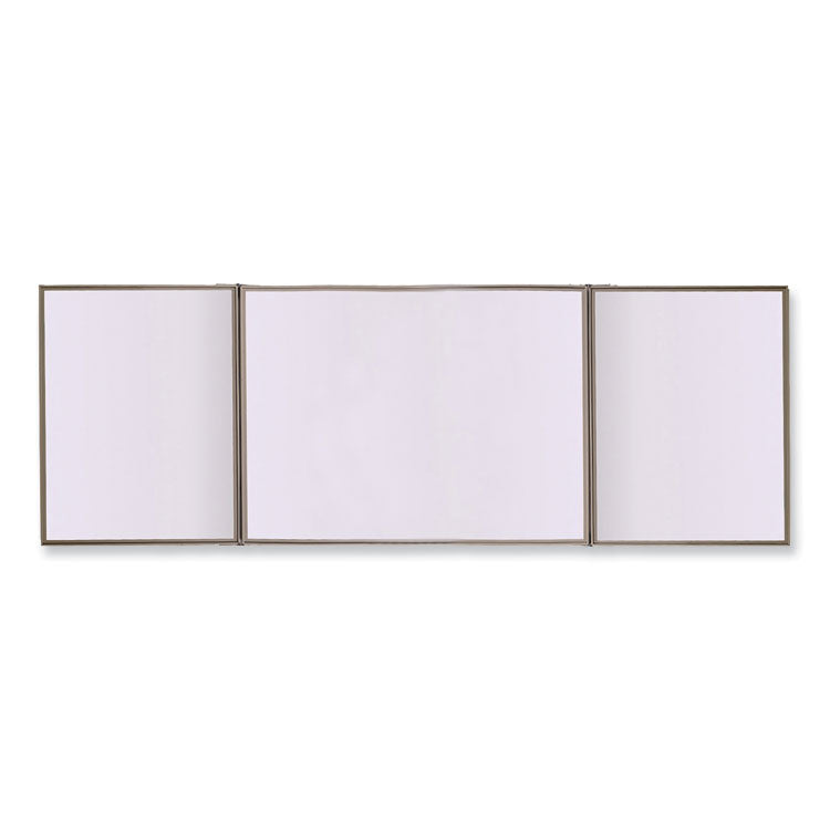 Ghent VisuALL PC Whiteboard Cabinet, Beige Fabric Bulletin Board Exterior Doors, 36x24, Aluminum Frame, Ships in 7-10 Business Days (GHE41300) Each