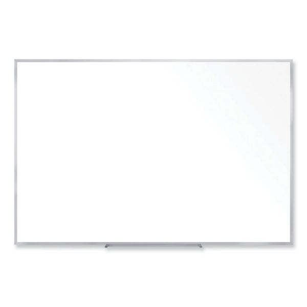Ghent Non-Magnetic Whiteboard with Aluminum Frame, 72.63 x 48.47, White Surface, Satin Aluminum Frame, Ships in 7-10 Business Days (GHEM2464)