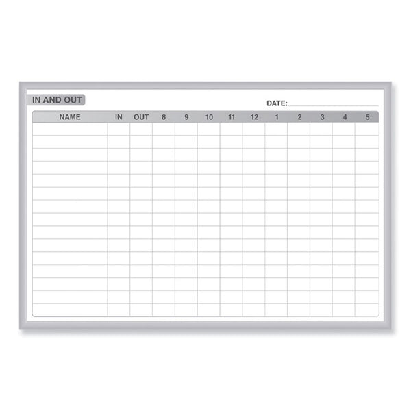 Ghent In/Out Magnetic Whiteboard, 36 x 24, White/Gray Surface, Satin Aluminum Frame, Ships in 7-10 Business Days (GHEGRPM301E23)