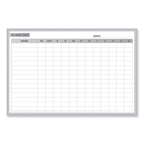 Ghent In/Out Magnetic Whiteboard, 36 x 24, White/Gray Surface, Satin Aluminum Frame, Ships in 7-10 Business Days (GHEGRPM301E23) Each