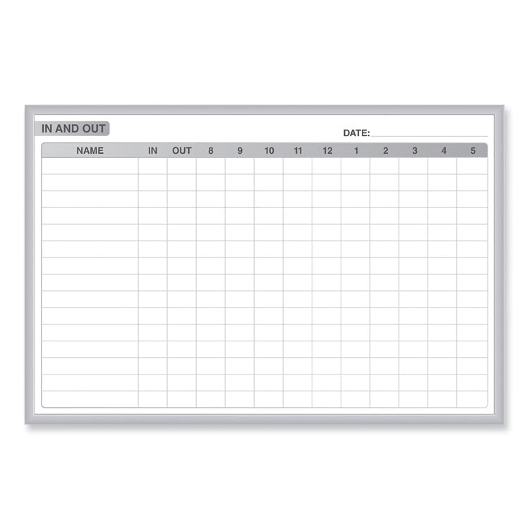 Ghent In/Out Magnetic Whiteboard, 36 x 24, White/Gray Surface, Satin Aluminum Frame, Ships in 7-10 Business Days (GHEGRPM301E23) Each