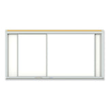 Ghent Horizontal Sliding Porcelain Magnetic Whiteboard, 144 x 48, White Surface, Satin Aluminum Frame, Ships in 7-10 Business Days (GHEHSM2412) Each