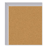 Ghent Aluminum-Frame Natural Corkboard, 72.5 x 48.5, Tan Surface, Satin Aluminum Frame, Ships in 7-10 Business Days (GHEAK46) Each