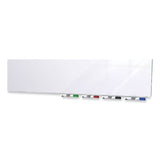 Ghent Aria Low Profile Magnetic Glass Whiteboard, 96 x 48, White Surface, Ships in 7-10 Business Days (GHEARIASM48WH) Each