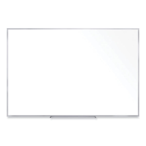 Ghent Non-Magnetic Whiteboard with Aluminum Frame, 96.63 x 48.47, White Surface, Satin Aluminum Frame, Ships in 7-10 Business Days (GHEM2484)