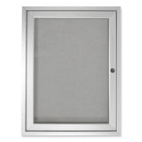 Ghent 1 Door Enclosed Vinyl Bulletin Board with Satin Aluminum Frame, 24 x 36, Silver Surface, Ships in 7-10 Business Days (GHEPA13624VX193) Each