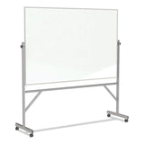 Ghent Reversible Magnetic Porcelain Whiteboard w/Satin Aluminum Frame, 101.25 x 78.25, White Surface, Ships in 7-10 Business Days (GHEARM1M148) Each