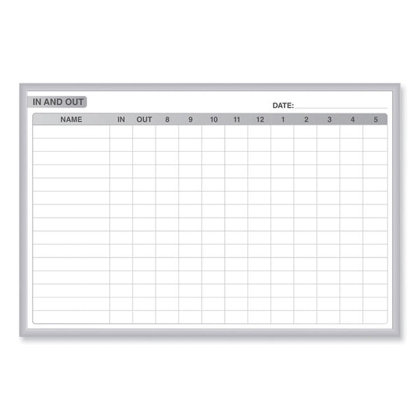 Ghent In/Out Magnetic Whiteboard, 48.5 x 36.5, White/Gray Surface, Satin Aluminum Frame, Ships in 7-10 Business Days (GHEGRPM301E34)