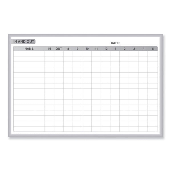 Ghent In/Out Magnetic Whiteboard, 72.5 x 48.5, White/Gray Surface, Satin Aluminum Frame, Ships in 7-10 Business Days (GHEGRPM301E46)