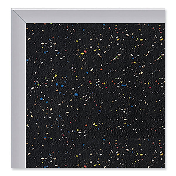 Ghent Satin Aluminum-Frame Recycled Rubber Bulletin Boards, 120.5 x 48.5, Confetti Surface, Ships in 7-10 Business Days (GHEATR410CF)