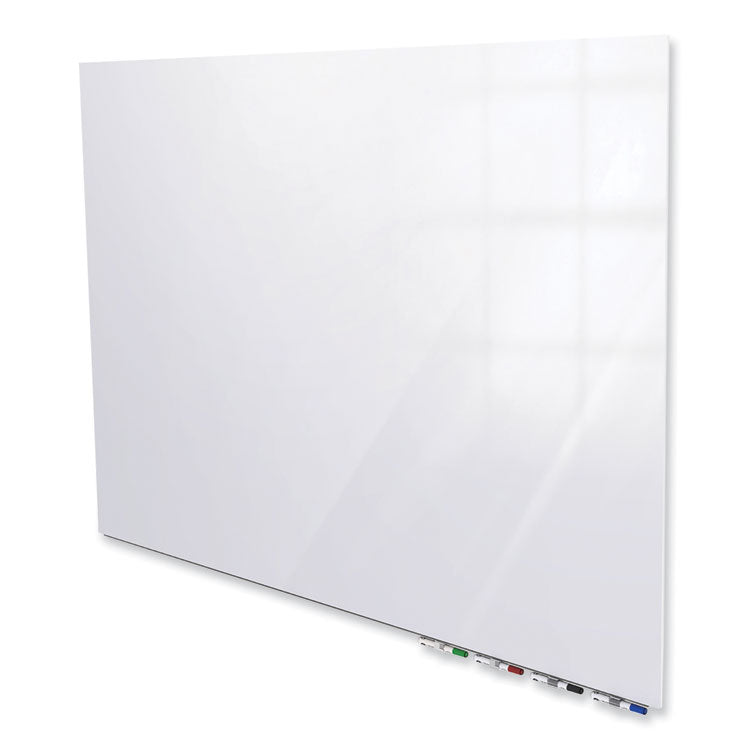 Ghent Aria Low Profile Magnetic Glass Whiteboard, 96 x 48, White Surface, Ships in 7-10 Business Days (GHEARIASM48WH) Each